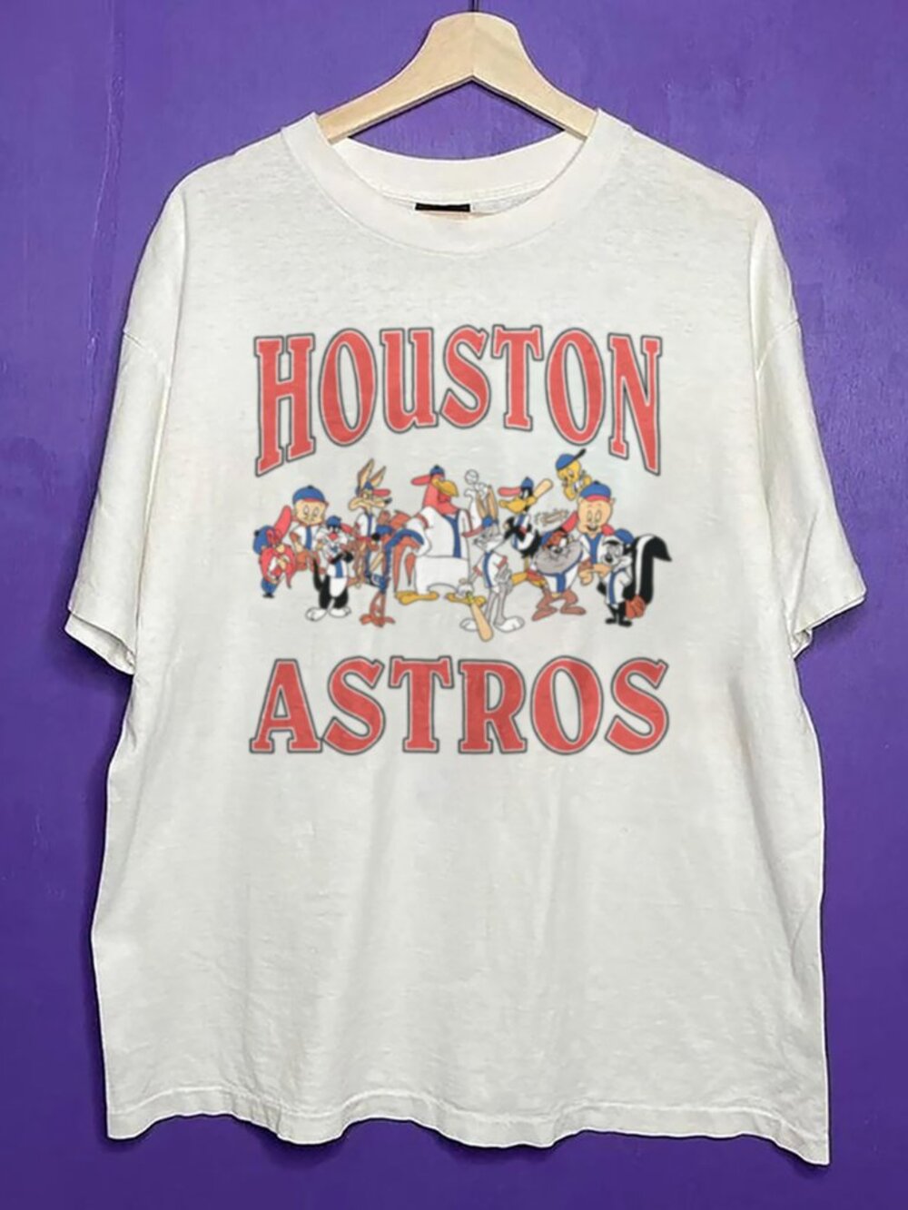 Vintage Houston Astros Looney Tunes Shirt, Houston Astros Baseball Unisex Shirt